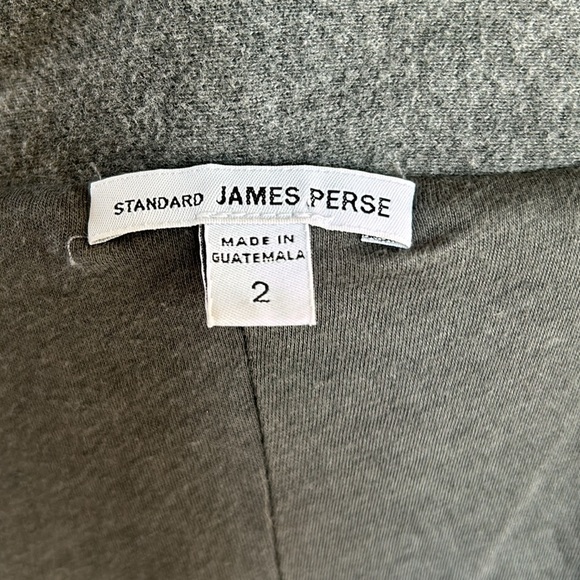 James Perse gray open front cardigan sweatshirt pockets roll sleeves heavy - Picture 11 of 16